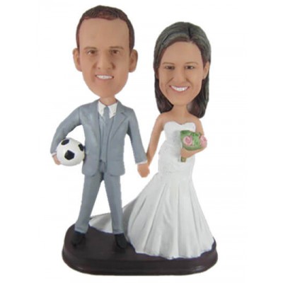 Figurine "Soccer Custom Wedding Bobblehead"