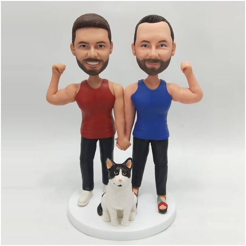 Personalized wedding figurine "With my love and my animal"