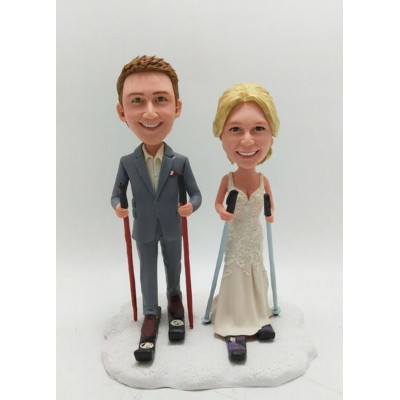 Figurine Custom bobblehead wedding " Ski"