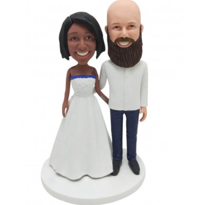 Figurine Custom bobblehead wedding " Celebrate our love"