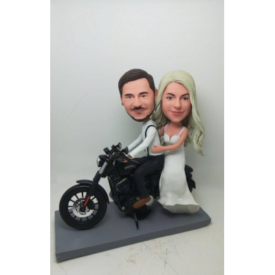 Figurine "Les mariés en Moto"