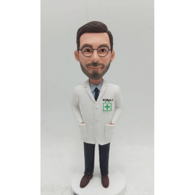 Custom Bobblehead Figurine Male Pharmacist