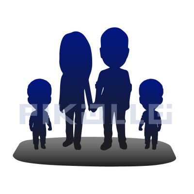 Figurine "Couple avec 2 enfants"